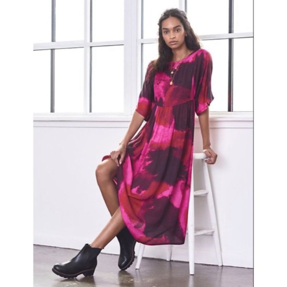 Norblack Norwhite Anthropologie Lysandra Tie Dye Boho Maxi Dress XS